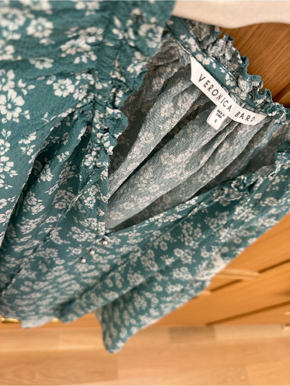 Veronica Beard Kalina Floral Silk Blouse, Size 8 - Picture 7 of 13
